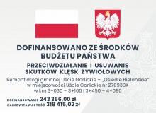 Remont drogi gminnej Uście Gorlickie – „Osiedle Bielańskie” w miejscowości Uście Gorlickie nr 270938K w km 3+030 – 3+160 i 3+450 – 4+090